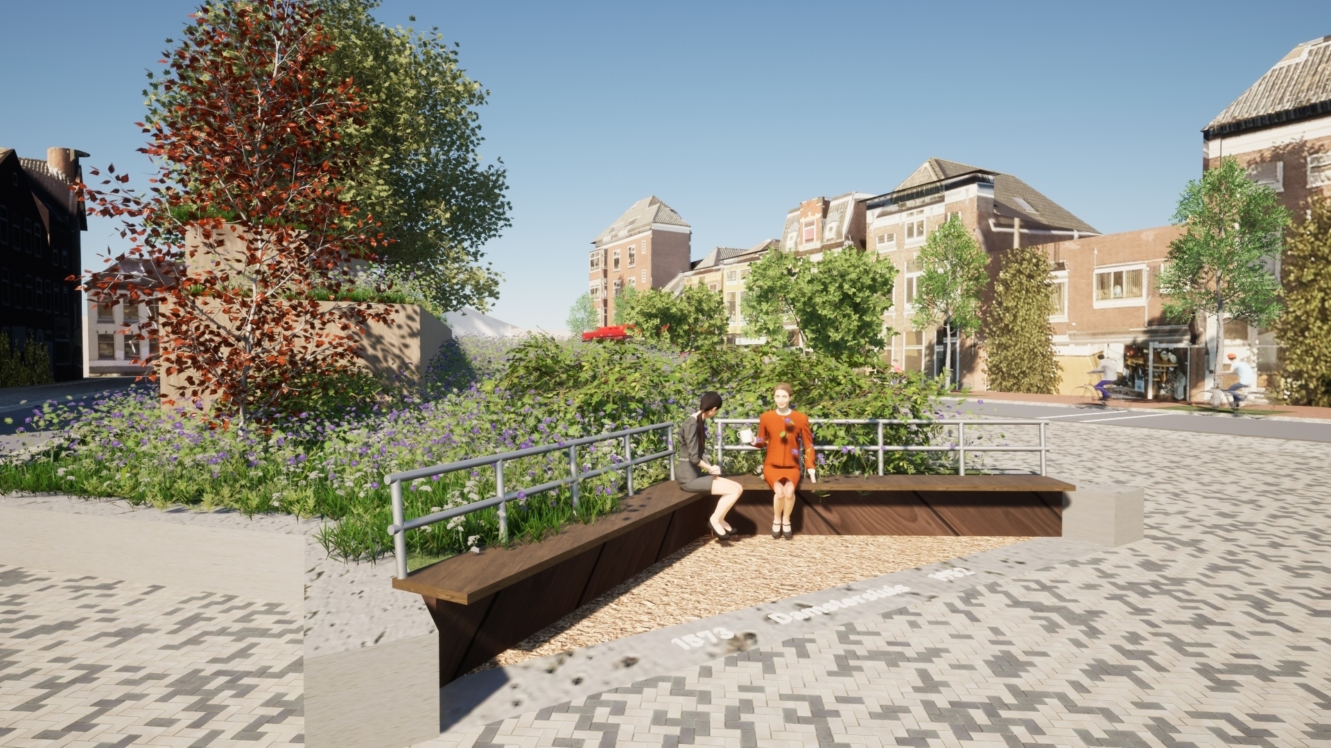 Impression Damsterplein green plan